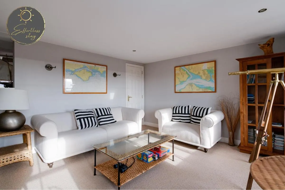 Image 1 of Leeward House -Stunning Sea Views across the Solent, Parking, Luxury, High Street Location